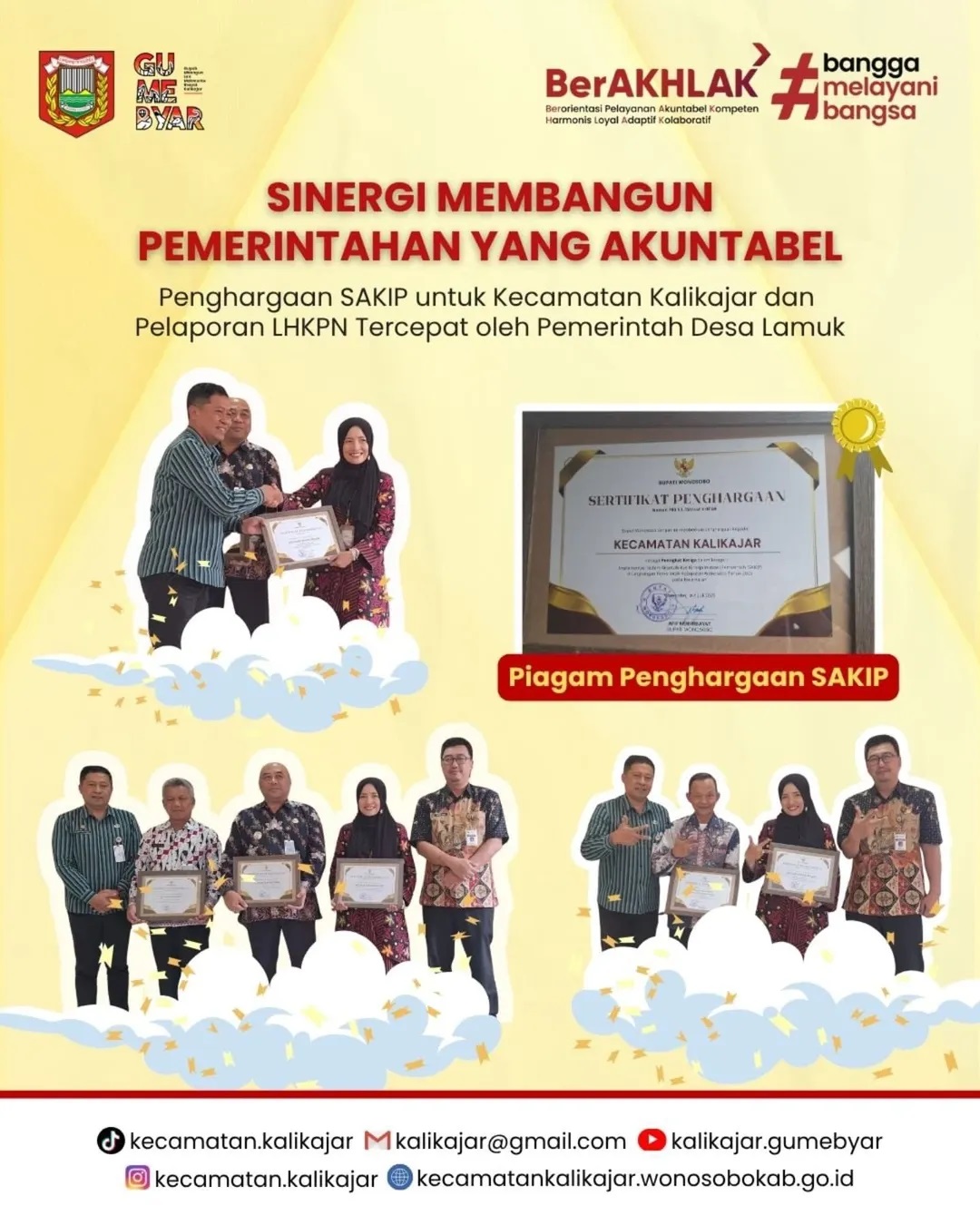 kecamatan-kalikajar-raih-penghargaan-sakip-dan-lhkpn-tercepat