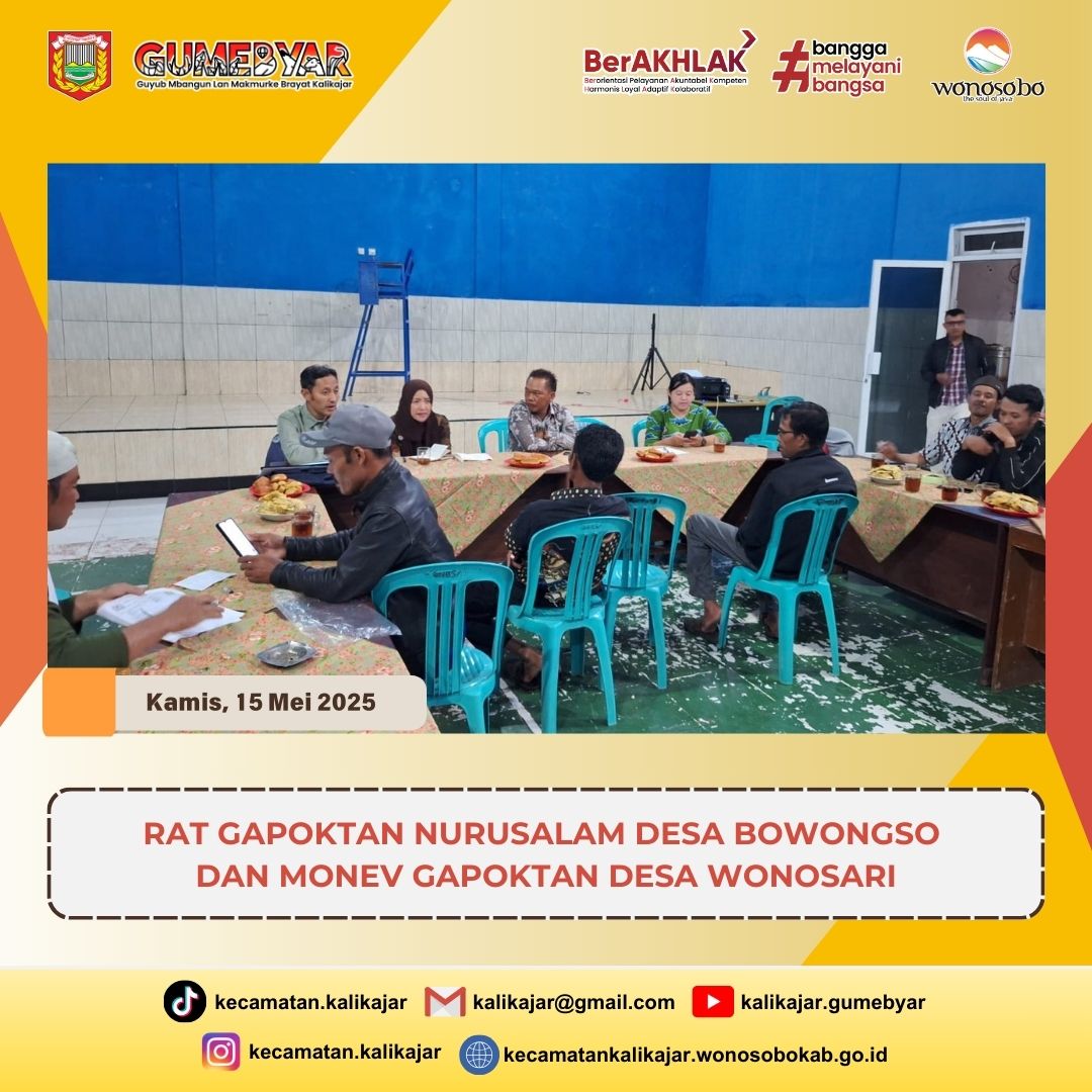 rat-gapoktan-nurusalam-desa-bowongso-dan-monev-gapoktan-desa-wonosari