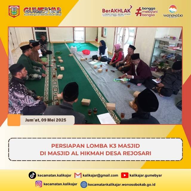 Persiapan Lomba K3 di Masjid Al Hikmah – Desa Rejosari