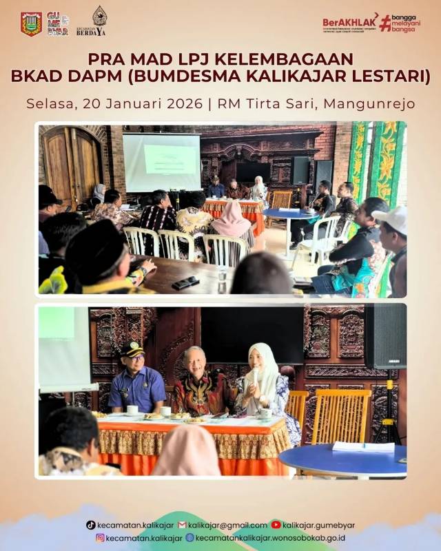 PRA MAD LPJ KELEMBAGAAN BKAD BADM (BUMDESMA KALIKAJAR LESTARI)